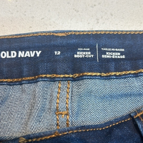 Old Navy Midrise Kicker Boot Cut Jeans Women Size 12 NEW - Picture 6 of 13